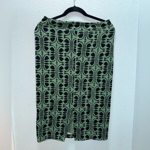 Maeve Anthropologie women's Medium green black skirt